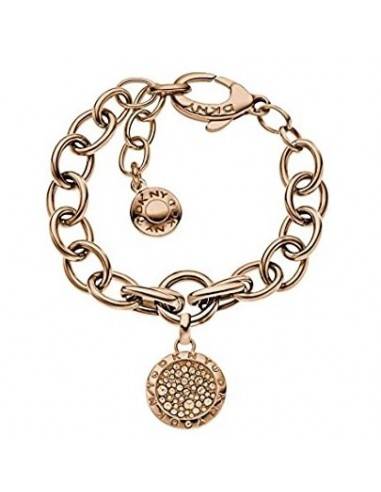 DKNY Women's Jewelry Wristband Rose Gold Plated Stone Set