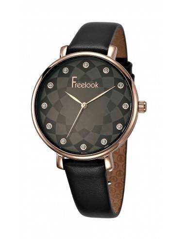 Freelook Round Case Rose Gold Rhinestones Special Texture Dial