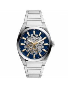 Fossil Automatic Stainless Steel Silver Chain with Blue...