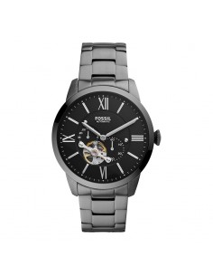 Fossil Automatic Dark Grey Stainless Steel Chain with...