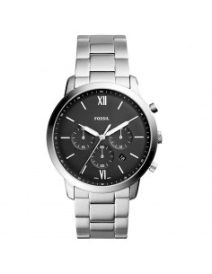 Fossil Chronograph Stainless Steel Chain with Black Dial