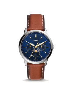 Fossil Moonphase Multifunction Brown Leather Men's Watch...