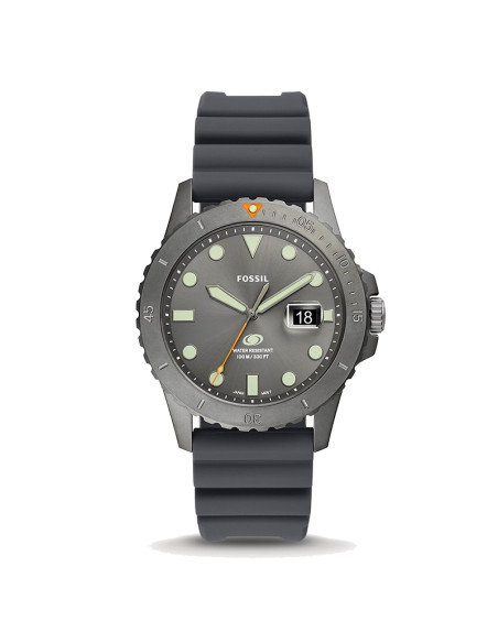 Fossil Quartz Men's Watch Gray Silicone And Dial Sport