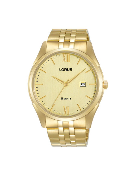 Lorus Gold Stainless Steel Wrap And Dial Date Men's Classy Watch
