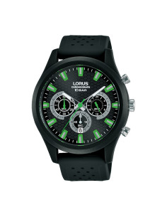 Lorus Chronograph Sport Black Silicone Strap Men's Watch...