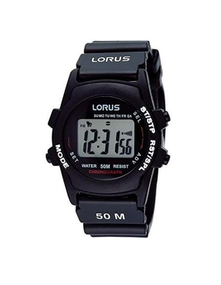 Lorus Men's Watch Sports Digital Quartz With Black Silicone Strap