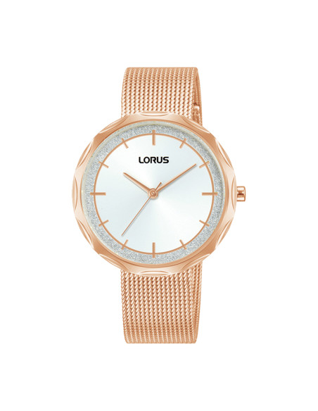 Ore Lorus Kuarc Moderne per Femra Zinxhir Rose Gold Mesh Celik Special