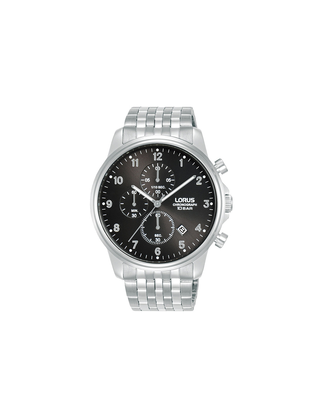 Lorus Quartz Classy Silver Men\'s Watch Chronograph Style