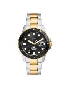 Fossil Quartz Two Tone Silver/Gold Stainless Steel Band...