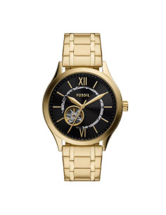 Fossil Classy Automatic Open Heart Gold Men's Watch Black...