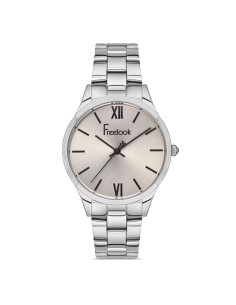 Freelook Quartz Simple Design Women's Silver Watch Grey Dial