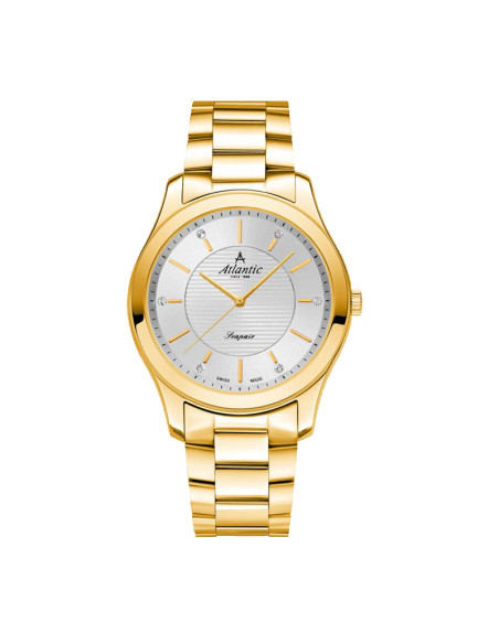 Atlantic Seapair Collection Ladies Watch Silver /  Gold Dial Quartz