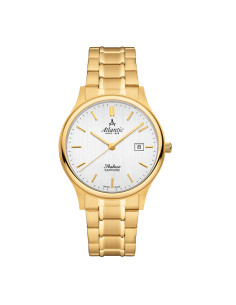 Atlantic Seabase Gents Watch Collection Gold PVD White Dial