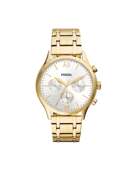 Fossil Men s Gold Watch Chronograph White Dial Sporty