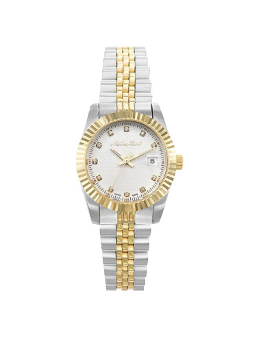 MATHEY-TISSOT White Dial Ladies Silver/Gold Watch Date Display