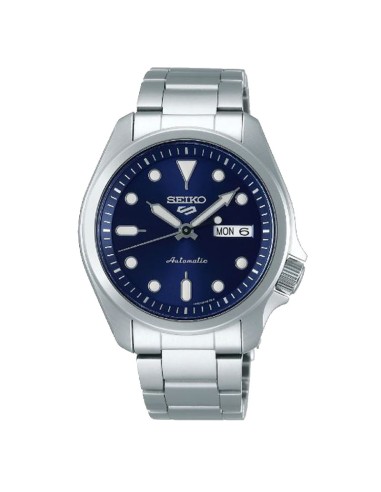 Ore Seiko 5 Sports Automatike Silver per Meshkuj Fushe Blu Tregues Date/Dite