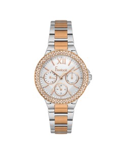 Freelook Sport Style Women's White Dial Two Tone Band