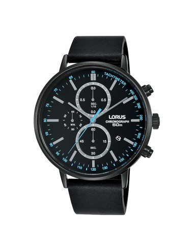 Lorus Chronograph Sport Black Leather Band...
