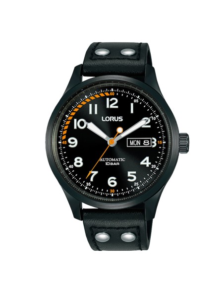 Lorus Black Dial and Band Men's Automatic Watch Date/Day Display