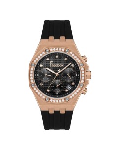 Freelook Sporty Women's Quarz Watch Black Silicone Band...