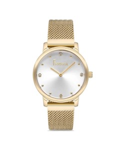 Freelook Women's Quartz Watch Gold Mesh Band Simple