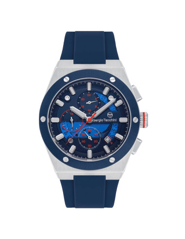 Sergio Tacchini Blue Dial and Silicone Band...