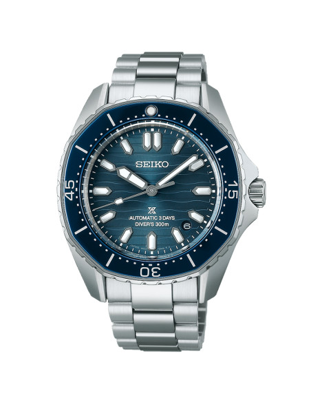 Seiko Prospex Sea Automatike 3 Dite Diver's 300m Fushe Blu Dallge