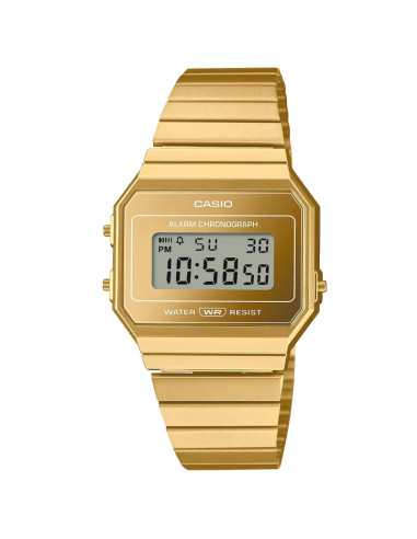 Casio Unisex Gold Watch Square Digital