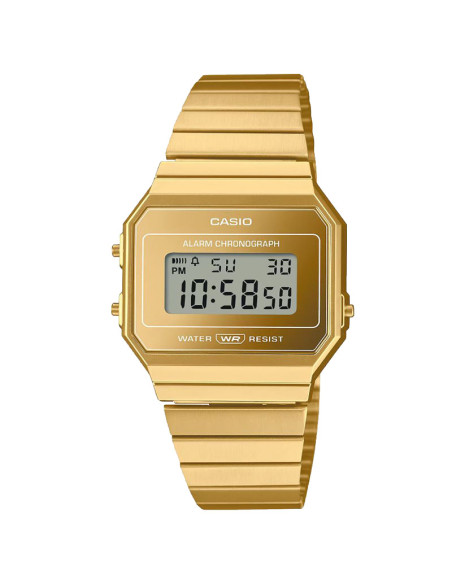 Casio Unisex Gold Watch Square Digital