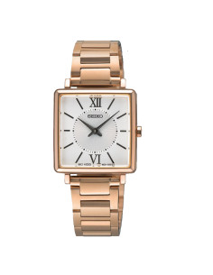 Seiko Square Tiny Gold Woman's Watch White Dial