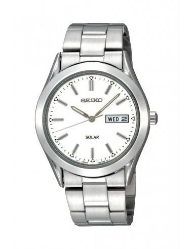 Seiko Solar Simple Design Day Date Quartz Battery Power Source