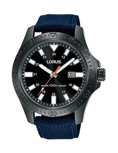 Lorus Canvas Navy Band Powerful and Sporty Lumibrite Hands and Indexs